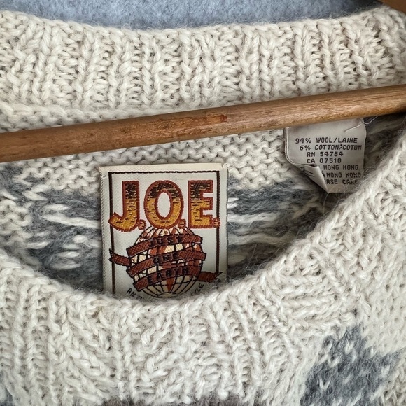 Just One Earth Sweater Mens Large Wool Blend - Picture 8 of 8